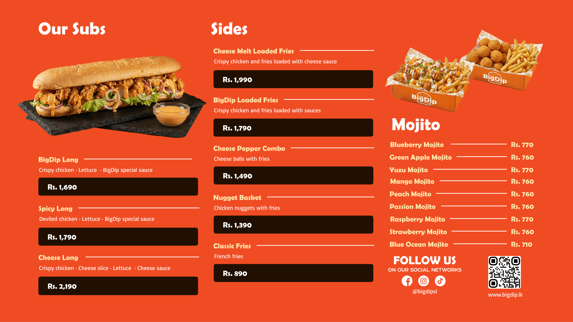 Big Dip Burger Menu Page 2